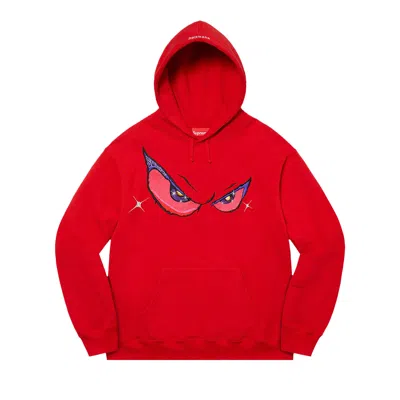 Pre-owned Supreme Eyes Hooded Sweatshirt 'red' | Men's Size Xl