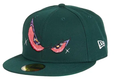 Pre-owned Supreme Eyes New Era Hat In Dark Green