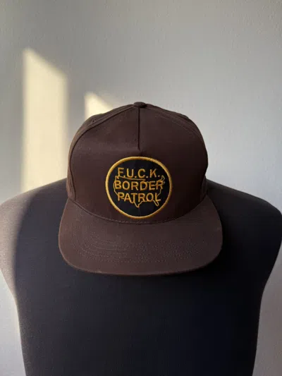 Pre-owned Supreme F Border Patrol Hat Cap Brown