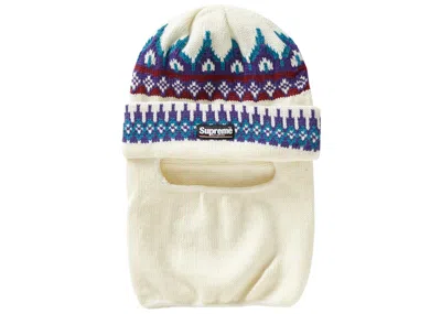 Pre-owned Supreme Facemask Beanie In Natural
