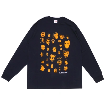 Pre-owned Supreme Faces Long-sleeve Tee 'navy' In Blue