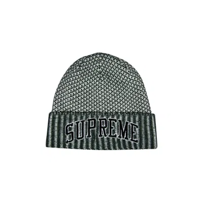 Pre-owned Supreme Fair Isle Beanie 'dark Olive' | Green | Men's Size Onesize