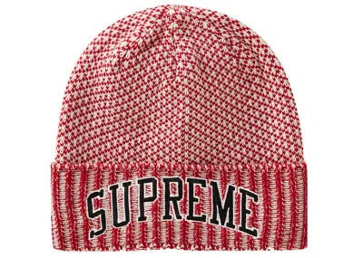 Pre-owned Supreme Fair Isle Beanie In Red