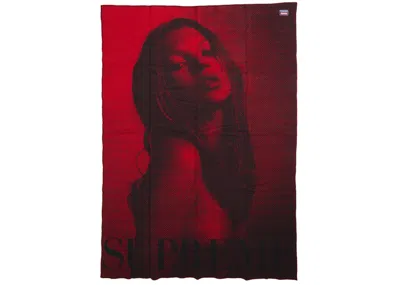 Pre-owned Supreme Faribault Woolen Mill Kate Moss Throw Blanket In Red