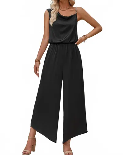 Supreme Fashion High Waist Wide Leg Jumpsuit In Black