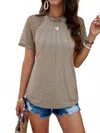 Supreme Fashion Hollow Out Sleeves Top In Apricot