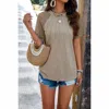 Supreme Fashion Hollow Out Sleeves Top In Taupe