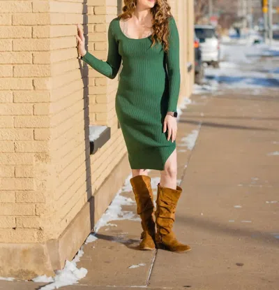 Supreme Fashion Maeve Sweater Dress In Pine