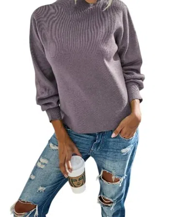 Supreme Fashion Mockneck Long Sleeve Sweater In Lavender In Purple