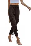 Supreme Fashion Women's Rapturous Ruffle Pants In Brown In Brown