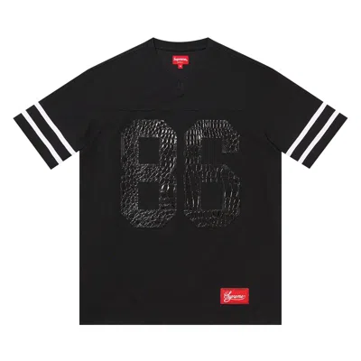 Pre-owned Supreme Faux Croc Football Jersey 'black' | Men's Size M
