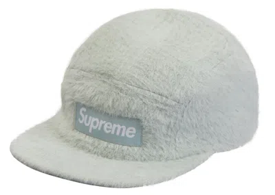 Pre-owned Supreme Faux Fur Camp Cap In Light Blue