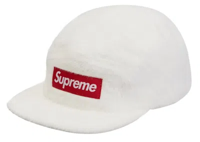 Pre-owned Supreme Faux Fur Camp Cap In White