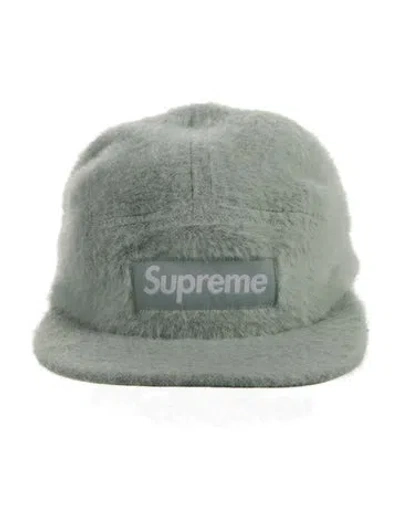 Pre-owned Supreme Faux Fur Camp Cap Light Blue Hat Adjustable Strap W/tags
