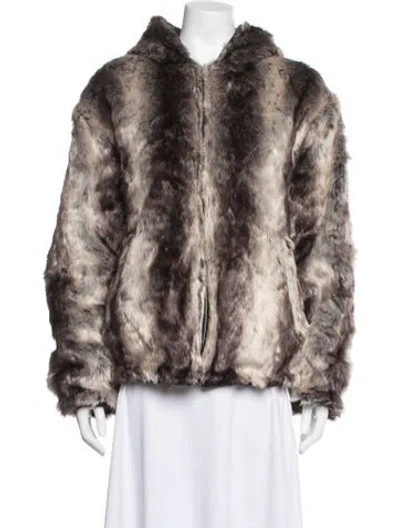 Pre-owned Supreme Faux Fur Coat In Brown