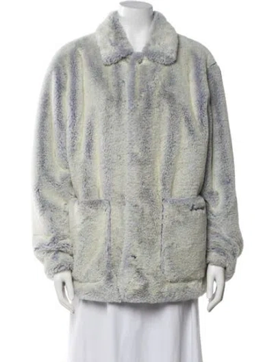 Pre-owned Supreme Faux Fur Faux Fur Jacket In Blue