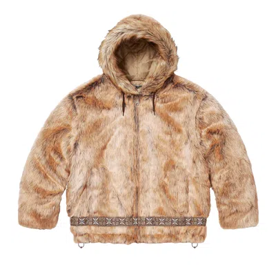 Pre-owned Supreme Faux Fur Parka 'brown'