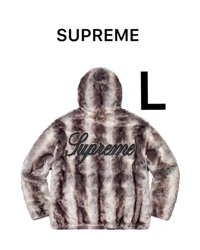 Pre-owned Supreme Faux Fur Reversible Hooded Jacket In Black
