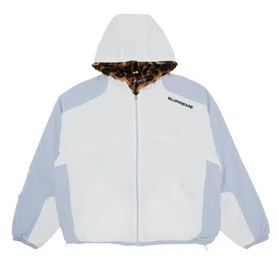 Pre-owned Supreme Faux Fur Reversible Hooded Track Jacket 'white' | Men's Size Xxl