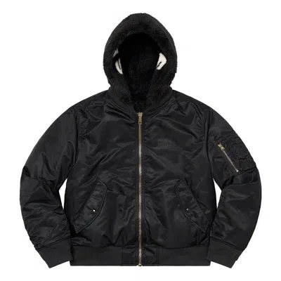 Supreme Faux Fur Reversible Ma-1 'black White'