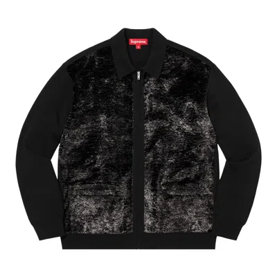 Pre-owned Supreme Faux Fur Zip Up Cardigan 'black' | Men's Size S