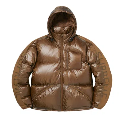 Pre-owned Supreme Featherweight Down Jacket 'brown'