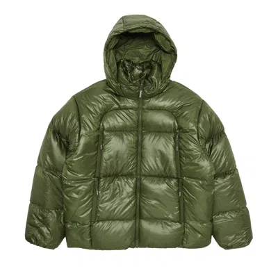 Pre-owned Supreme Featherweight Down Puffer Jacket 'olive' In Green