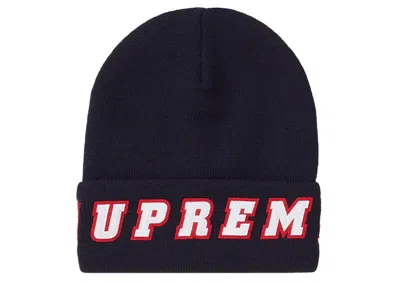 Pre-owned Supreme Felt Logo Beanie In Black