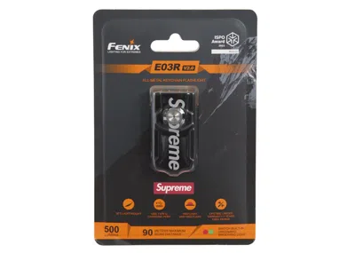 Pre-owned Supreme Fenix E03r Flashlight Keychain In Black