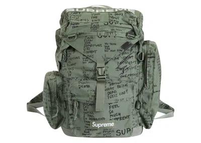 Pre-owned Supreme Field Backpack In Olive Gonz