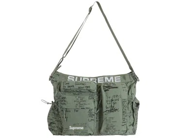 Pre-owned Supreme Field Messenger Bag In Olive Gonz