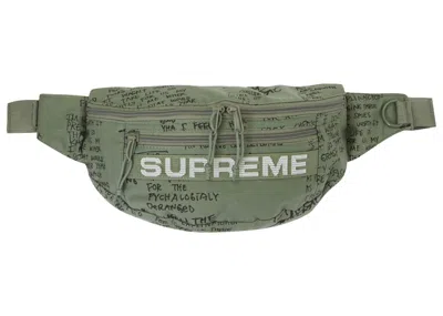 Pre-owned Supreme Field Waist Bag In Olive Gonz