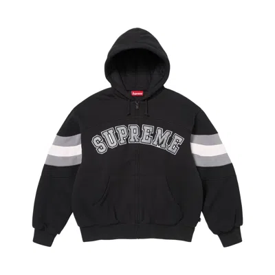 Pre-owned Supreme Filled Zip Up Hooded Sweatshirt 'black' | Men's Size Xl