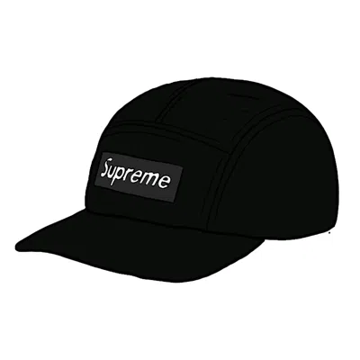 Pre-owned Supreme Fine Wale Corduroy Camp Cap In Black