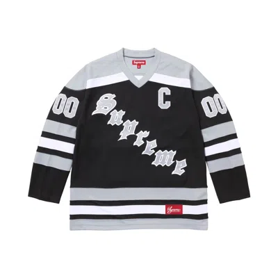 Pre-owned Supreme Fire & Ice Hockey Jersey 'black' | Men's Size M
