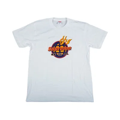 Pre-owned Supreme Fire T-shirt 'white'