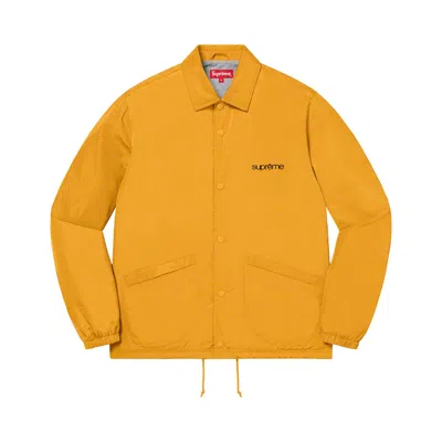 Pre-owned Supreme Five Boroughs Coaches Jacket 'mustard' In Yellow
