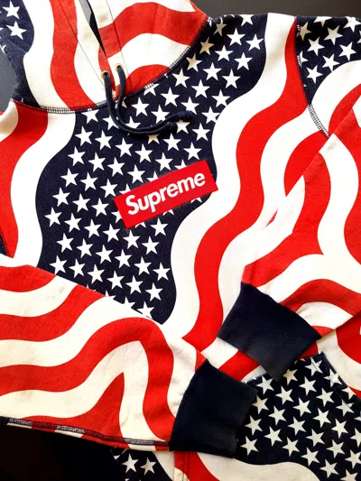 Pre-owned Supreme Flag Multi Box Logo Pullover Hoodie In Multicolor