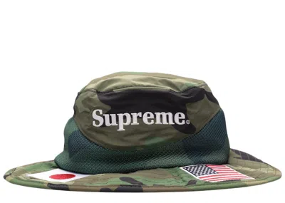 Pre-owned Supreme Flags Boonie In Woodland Camo In Multi