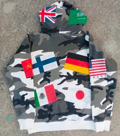 Pre-owned Supreme Flags Hoodie Camo