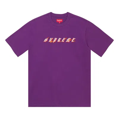 Pre-owned Supreme Flames Short-sleeve Top 'plum' | Purple | Men's Size M