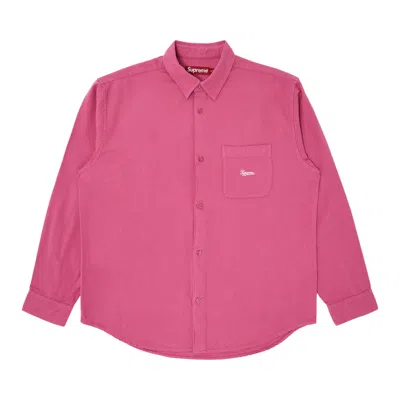 Pre-owned Supreme Flannel Shirt 'fuchsia' In Pink