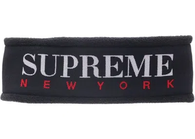 Pre-owned Supreme Fleece Headband In Black
