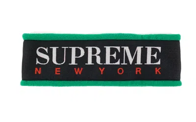 Pre-owned Supreme Fleece Headband In Green
