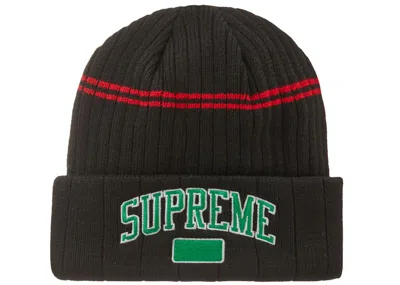 Pre-owned Supreme Fleece Lined Beanie In Black