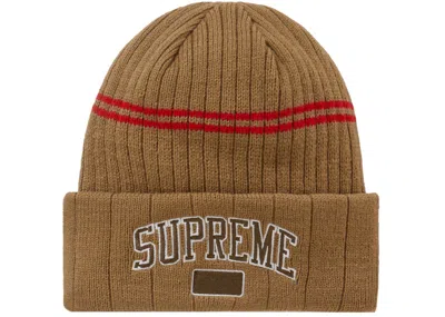 Pre-owned Supreme Fleece Lined Beanie In Brown