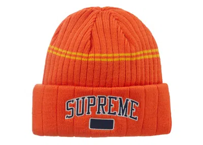 Pre-owned Supreme Fleece Lined Beanie In Orange