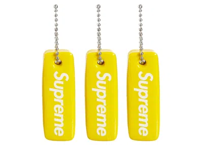 Pre-owned Supreme Floating Keychain (set Of 3) In Yellow