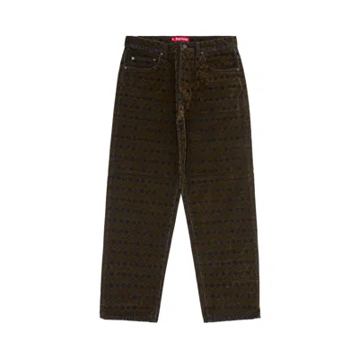 Pre-owned Supreme Flocked Loose Fit Jean 'black'