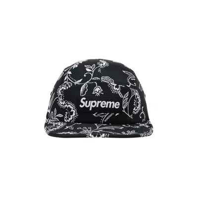 Pre-owned Supreme Floral Jacquard Camp Cap 'black' | Men's Size Onesize